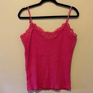 Apostrophe Fuchsia Lace Trim Camisole